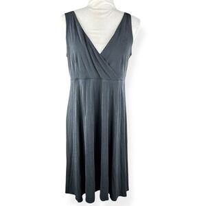 Eileen‎ Fisher Black 100% Silk Dress Womens Size Medium Quiet Luxury Old Money